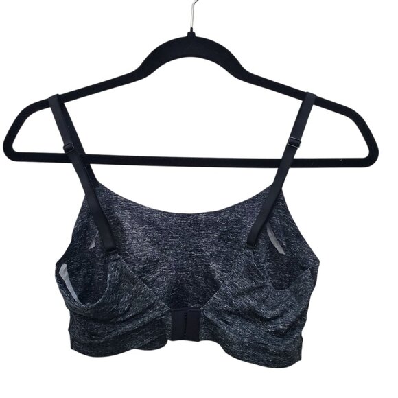 Soma Enbliss Luxe Adjustable Bralette Gray Marled Print Smooth Lightweight Bra M - Picture 4 of 5